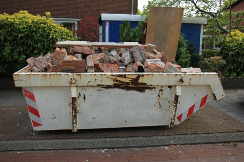 Professional waste removal team in action